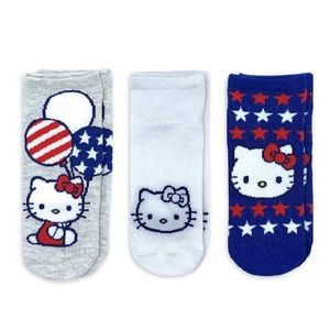 NWT • Hello Kitty • Patriot Socks • Size 4-11